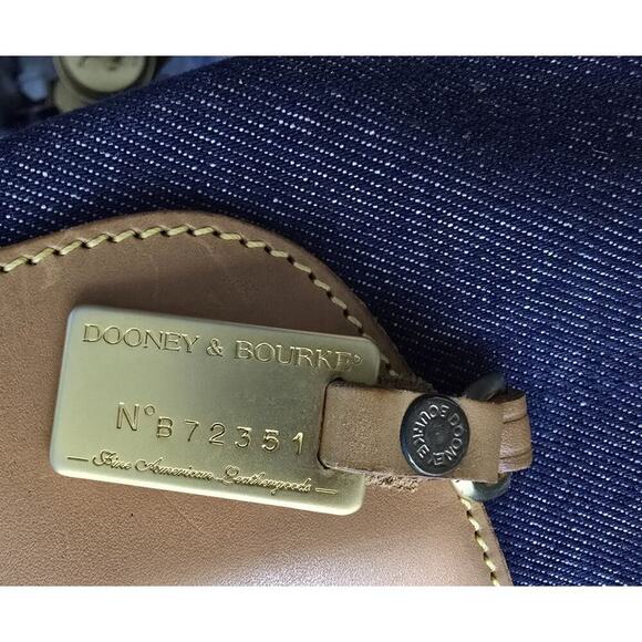 Vintage Dooney & Bourke Denim Leather Cabriolet Backpack USA - Picture 15 of 15